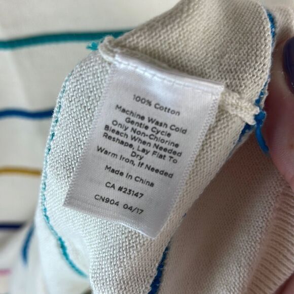 Talbots Sweater with Raised Stripes Petite Large - Picture 4 of 6